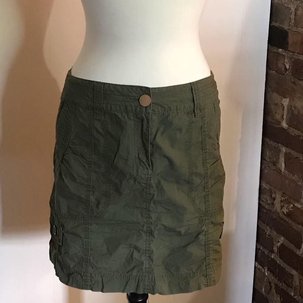 Olive Green Mini Skirt